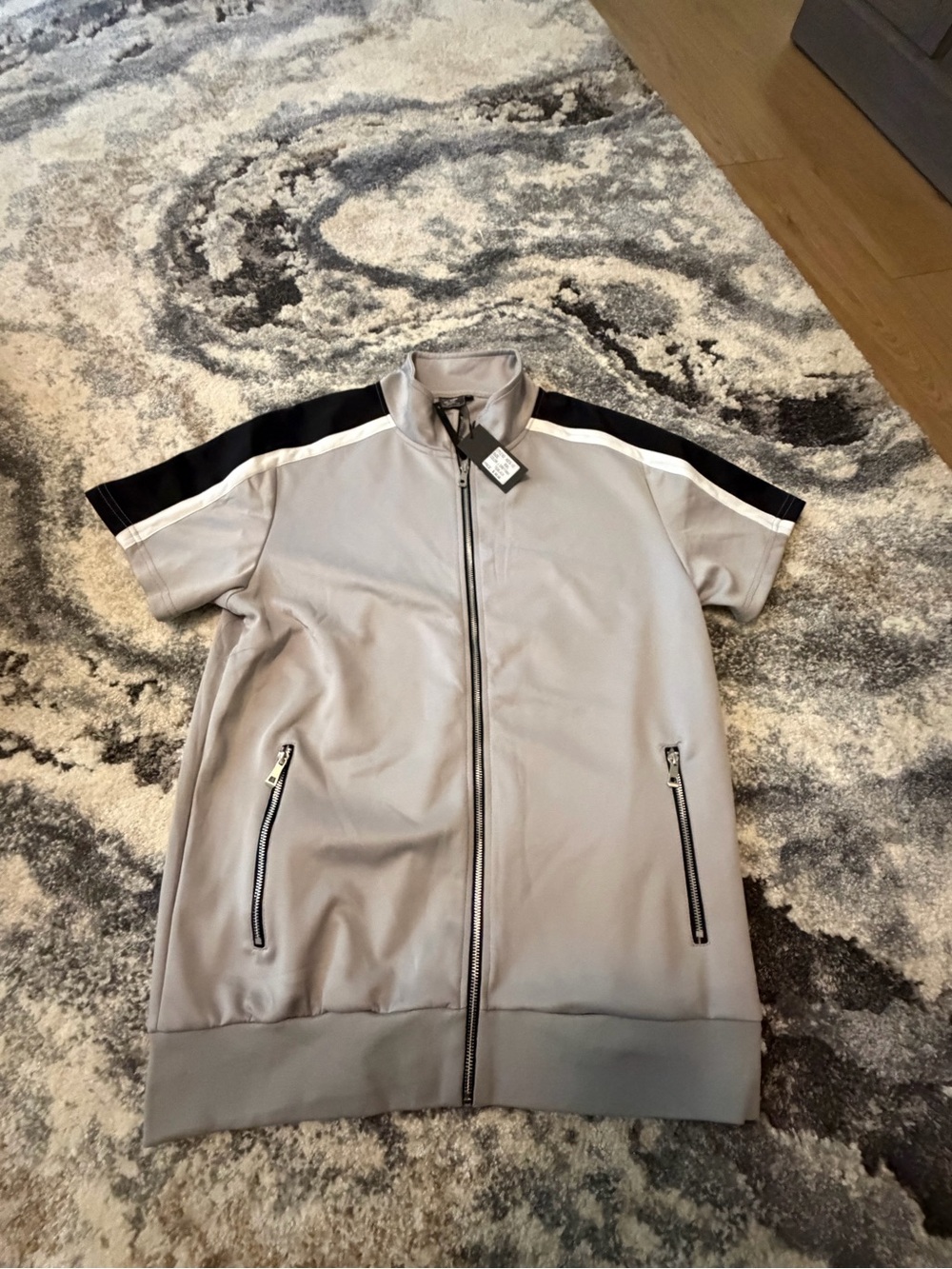 US ICON Men’s 2XL Short Sleeve Full Zip Track Jacket NWT